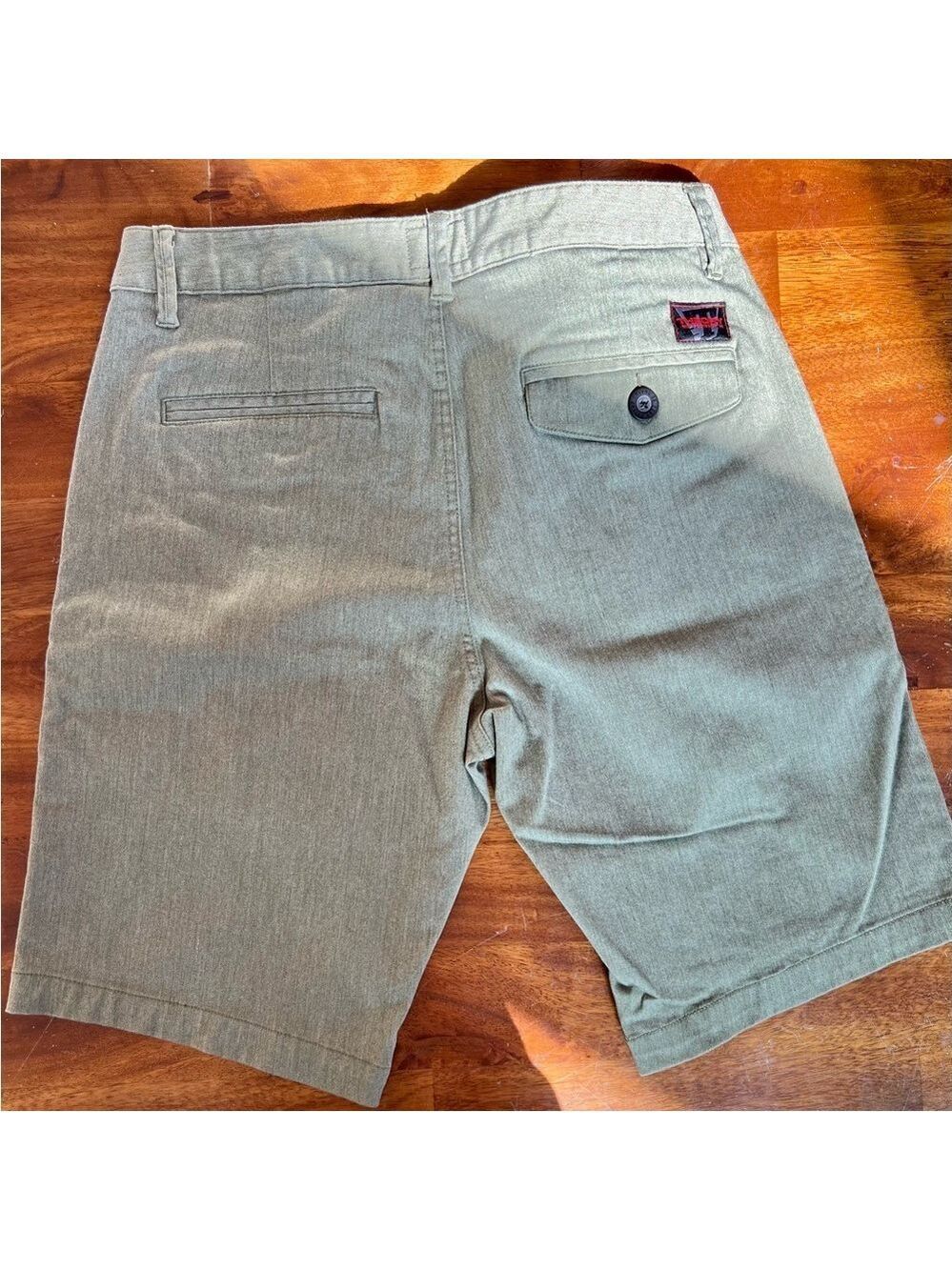 EUC Theory Olive Green Flat Front Shorts Size 34